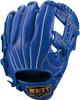 ZETT Youth Baseball Soft Royal Blue BJGB74530F Glove, Steer, All-Around, Left-Handed Throw, (2500), Size M,