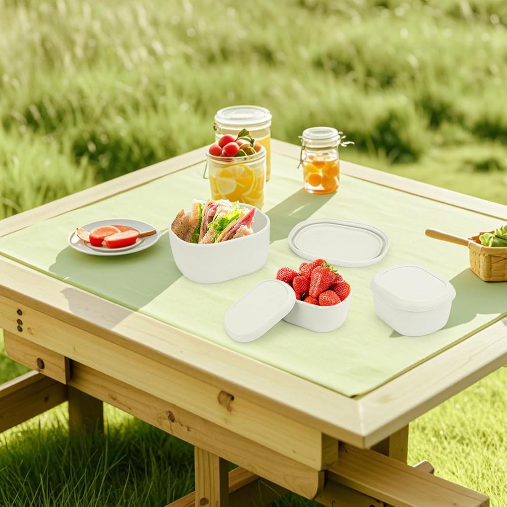 Reusable Silicone Containers - Large Silicone Food Storage Containers, BPA-free, Airtight, Dishwasher and Refrigerator Safe