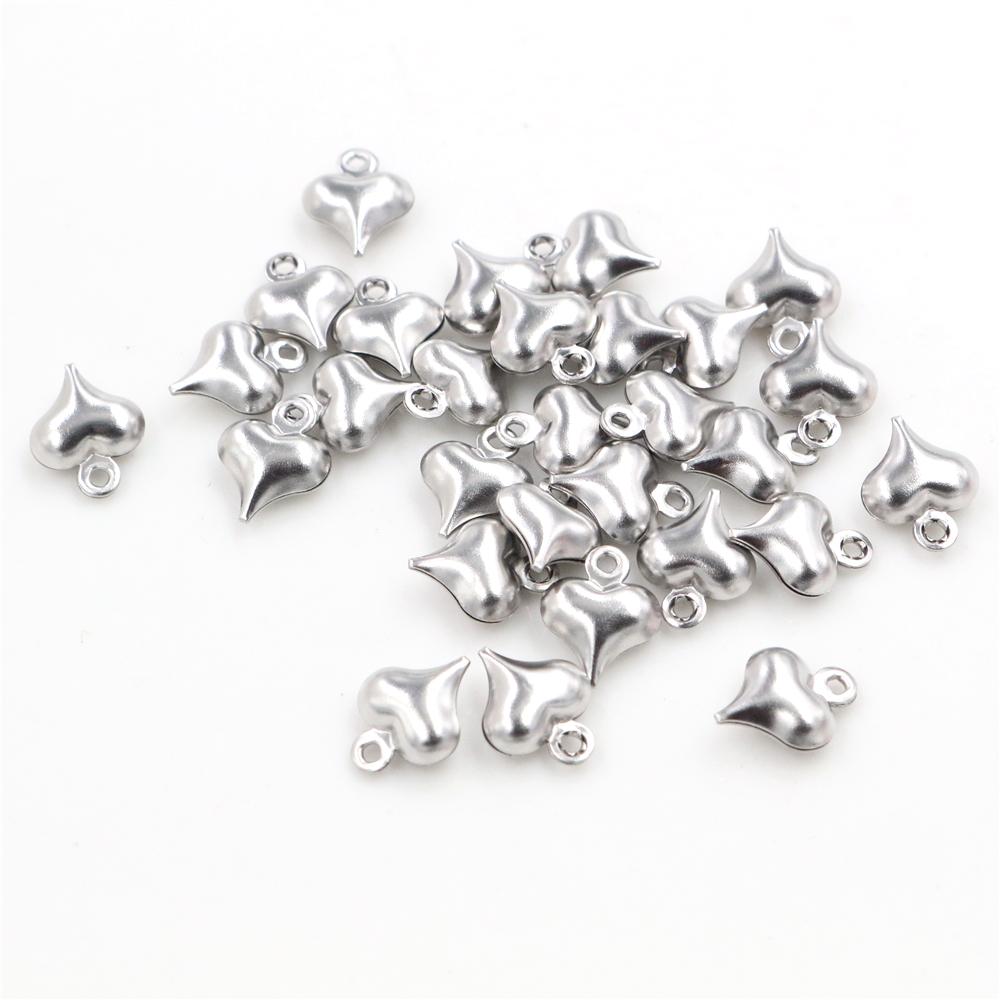30pc/lot Elaphant Heart Charms Stainless Steel Heart Cute for necklace pendant charms diy jewelry making