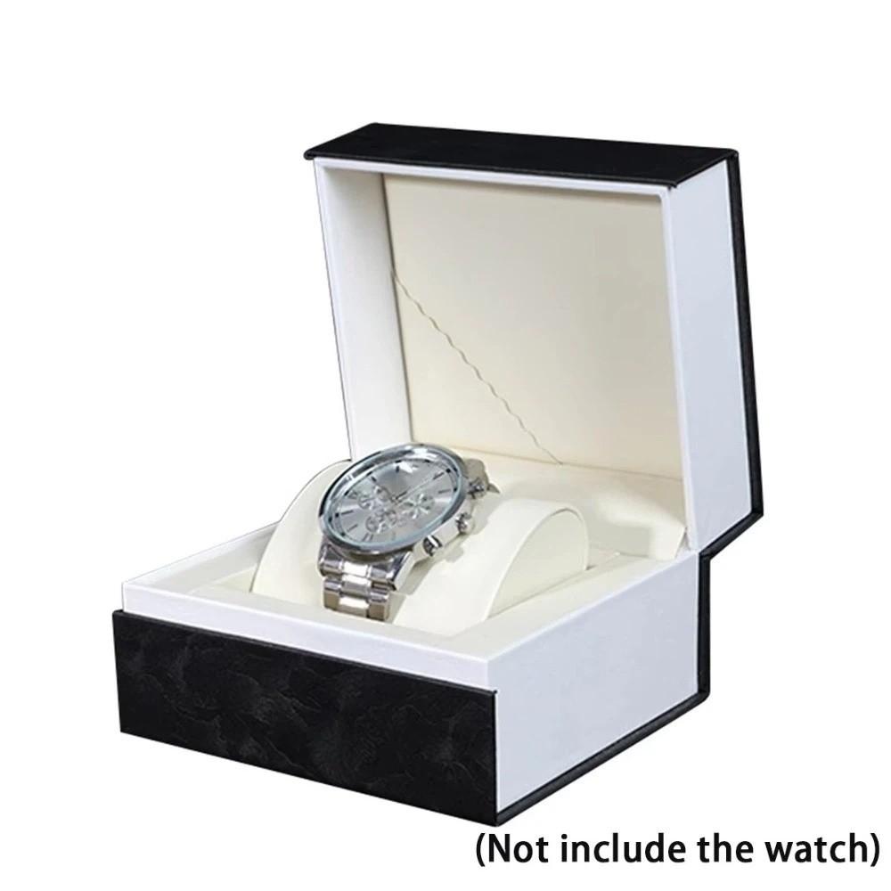 Display Case Watch Collection Storage Holder PU Leather Single Watch Organizer Box  for Women Men