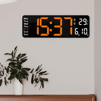Elektrische Digitaluhr Hängende Schreibtischdekoration Datum Woche Temperatur Zweifarbige Anzeige LED Modern