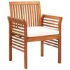 Garden Dining Chairs with Cushions 4 pcs Solid Acacia Wood