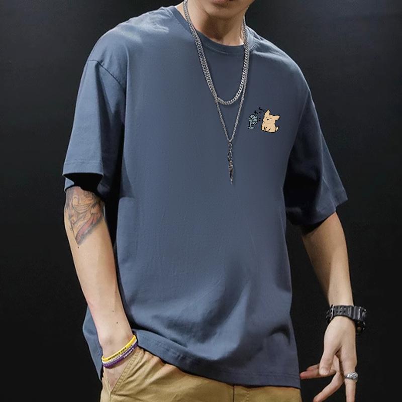 Minimalist Sportwear Tees Printed Short Sleeved T-shirt for Men Cotton Summer Tops