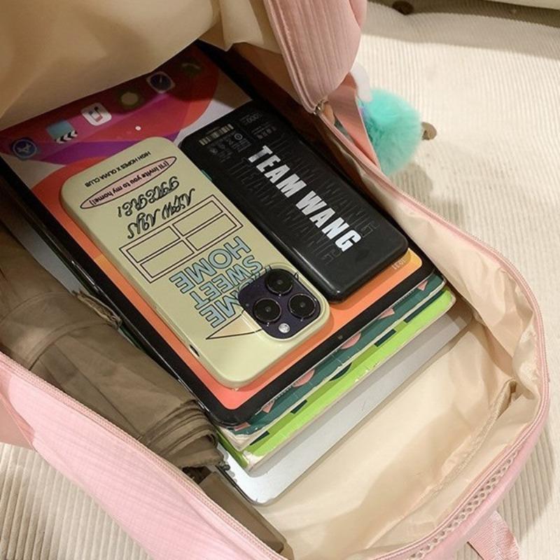 School Bag New High Value Fresh Sweet Candy Color Backpack Junior High School Students Lightweight Travel Backpack