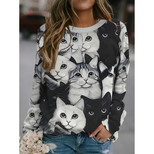 Autumn Winter Fashionable Comfortable Cute Women s Long Sleeved T-shirt Casual Loose Plus Size Personalized T-shirt 6XL