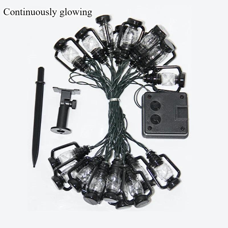 Solcelle LED-lys Utendørs Solcellelampe Parafinflaske Retro Lyslenke Jul Eventyrhage Gård Campinglys Dekorasjon