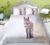 Quilt Cover, Pillowcase Two Or Three-Piece Set, Polyester Fox 3D Digital Printing