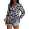 Spring Autumn Fashion Comfortable Loose Long Sleeve Top Soft Breathable Butterfly Series 3D Printed Women's V-neck Long Sleeve Sexy T-shirt