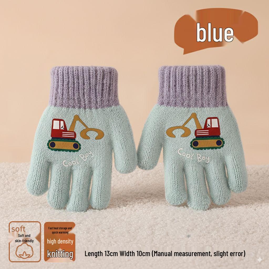 Winter Warmth: Cute Knitted Wool Gloves for Baby Boys & Girls
