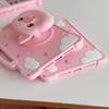 3D Cartoon Cute Pink Pig Silicone Tablet Case With Handle For iPad 12th 11 10 9 8 Ipad Pro Air M4 M3 M2 11inch A16 A19 2018-2026 M4 Kids Cover Stand