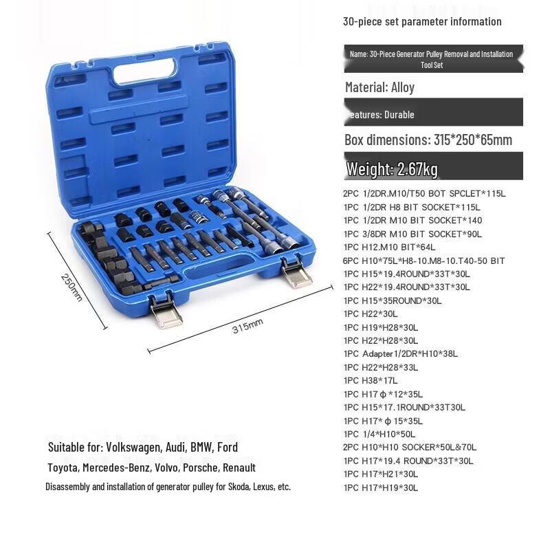 Automotive Pulley Removal Tool Set