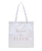 Maison De FLEUR Brand Logo Foam Print Square Tote Bag, Off-White, F, 08000548500