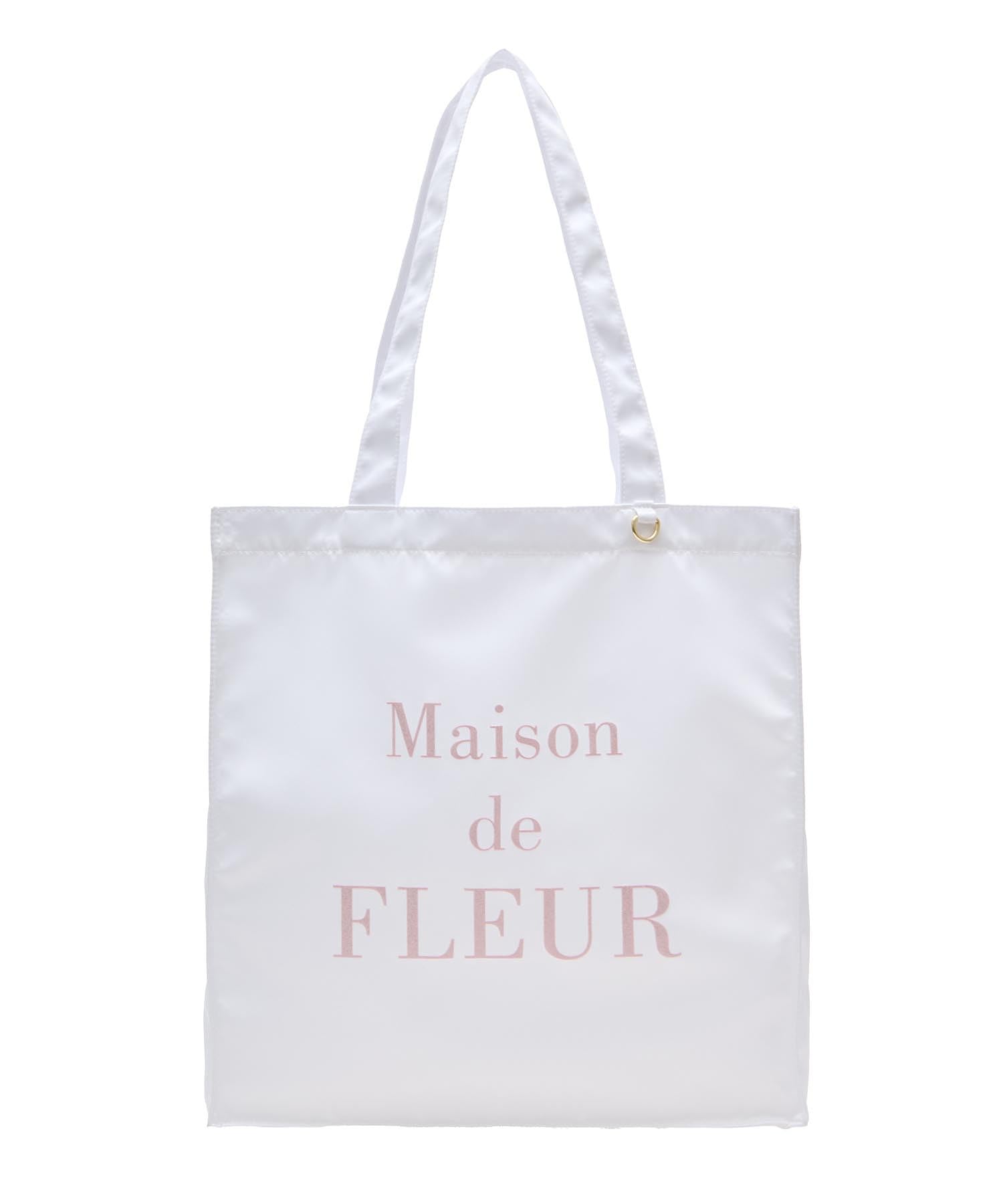 

Maison de FLEUR Brand Logo Foam Print Square Tote Bag, Off-White, F, 08000548500