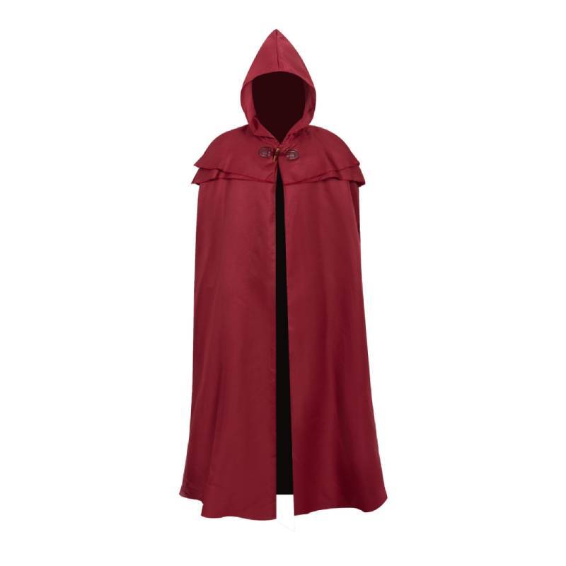Mittelalterlicher Fantasy-Umhang mit Kapuze für Cosplay und Mottopartys