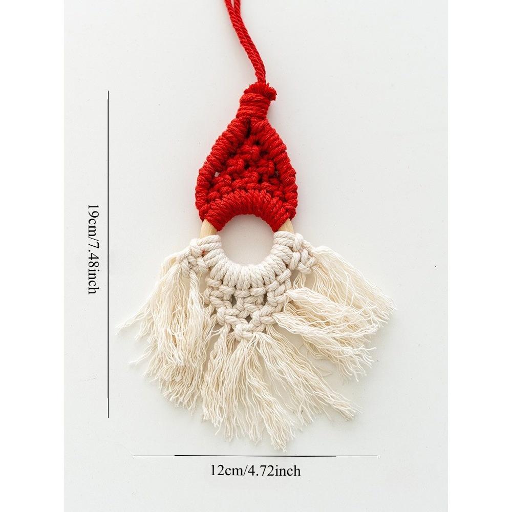 1PC Hand-woven Christmas Tree Old Man Pendant Car Ornaments Christmas Tree Decoration Pendant Christmas Tree Embellishment Christmas Decoration