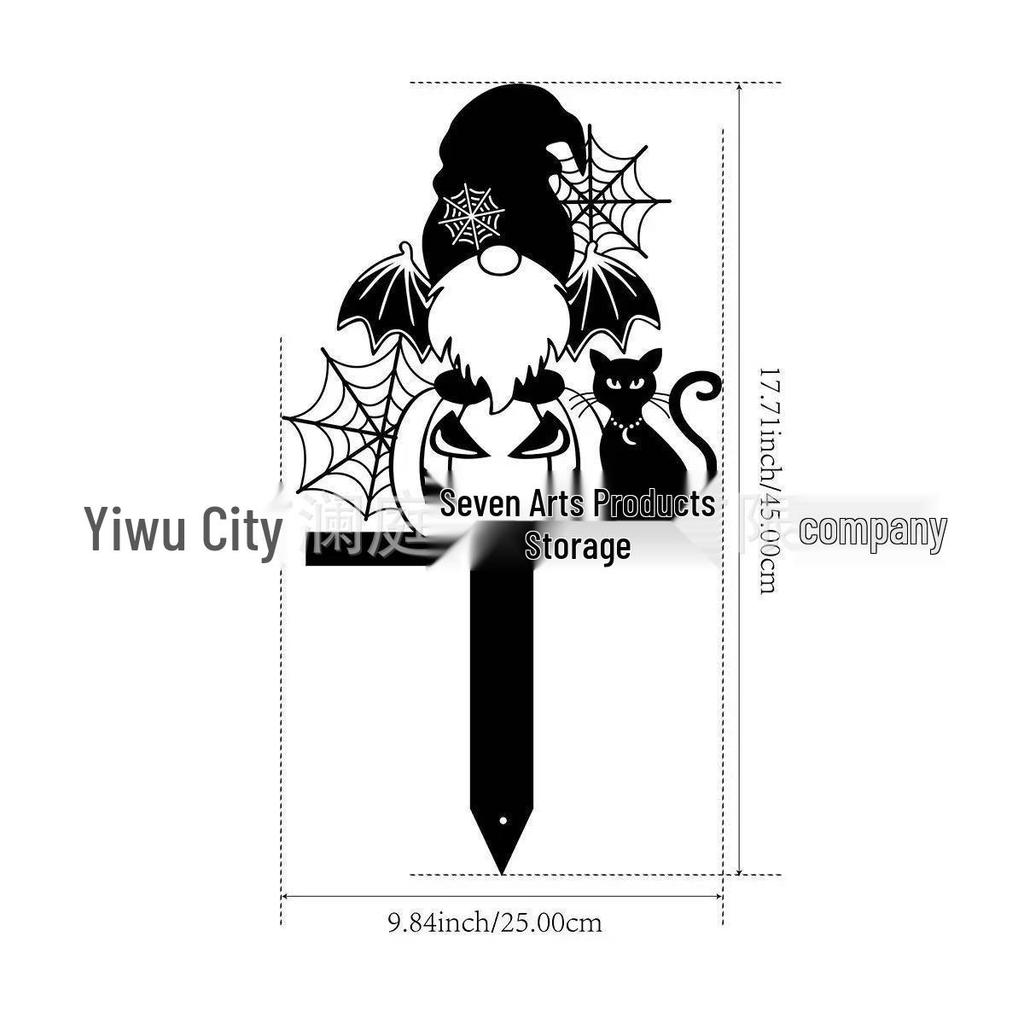 Cross-Border Halloween Yard Sign Metal Decoration Stake