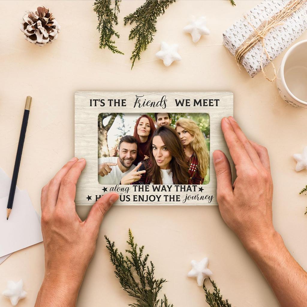 Friends Picture Frame 4x6 - Friendship Gifts for Women, Gifts for Best Friend Women, Friendship Gift for Bestie, Thank You Gift for Friends, Friend