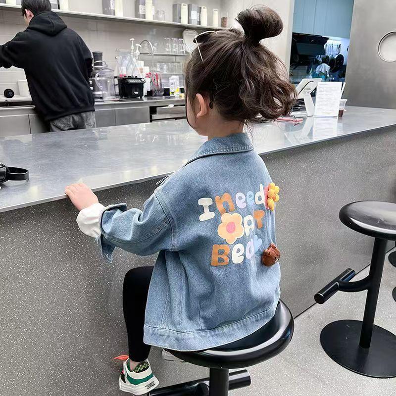 2025 Girls' Cute Moristyle Denim Jacket – Lightweight Spring & Autumn Fashion