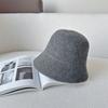 Wool Blended Bucket Hat Women's Japanese Simple Face Small Bucket Hat, Autumn and Winter Breathable Travel Fashionable Winter Hat