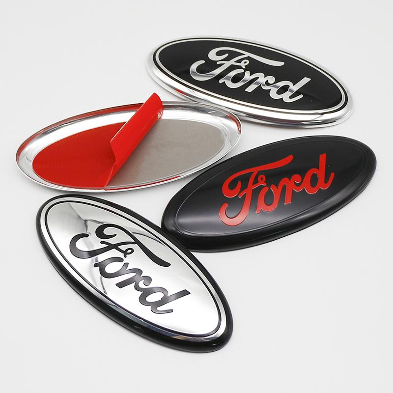 Ford 17.5cm Front Grill Logo Metal Covering Paste Car Rear Trunk For Ford Grille Emblem Logo Hood Badge F150 F250 Explorer Focus