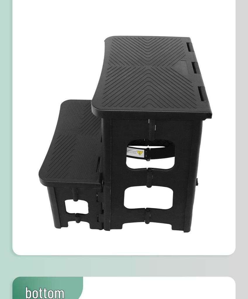 Portable Multi-Functional Two-Step Anti-Slip Folding Ladder Stool