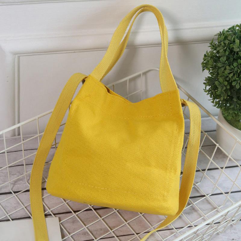 Women's Bag Canvas Bag Crossbody Bag Lady Shoulder Bag All-match Solid Color Small Bags