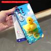 2DFlat Samsung phone case Cute Yellow Duck Swimming in Blue Water Applicable to Galaxy S23 S24 S25ULTRA S26 A12 A14 A15 A16 A54 A55