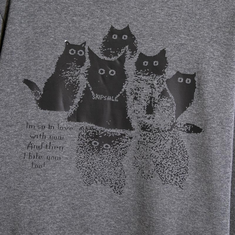 Plus Size Women's Fall New Sweet Fashion Trend Crew Neck Hoodie