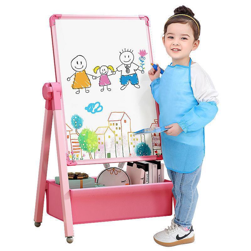 Kids' Double-Sided Magnetic Blackboard & Whiteboard: Erasable Drawing & Writing Stand with Coloring and Graffiti Features