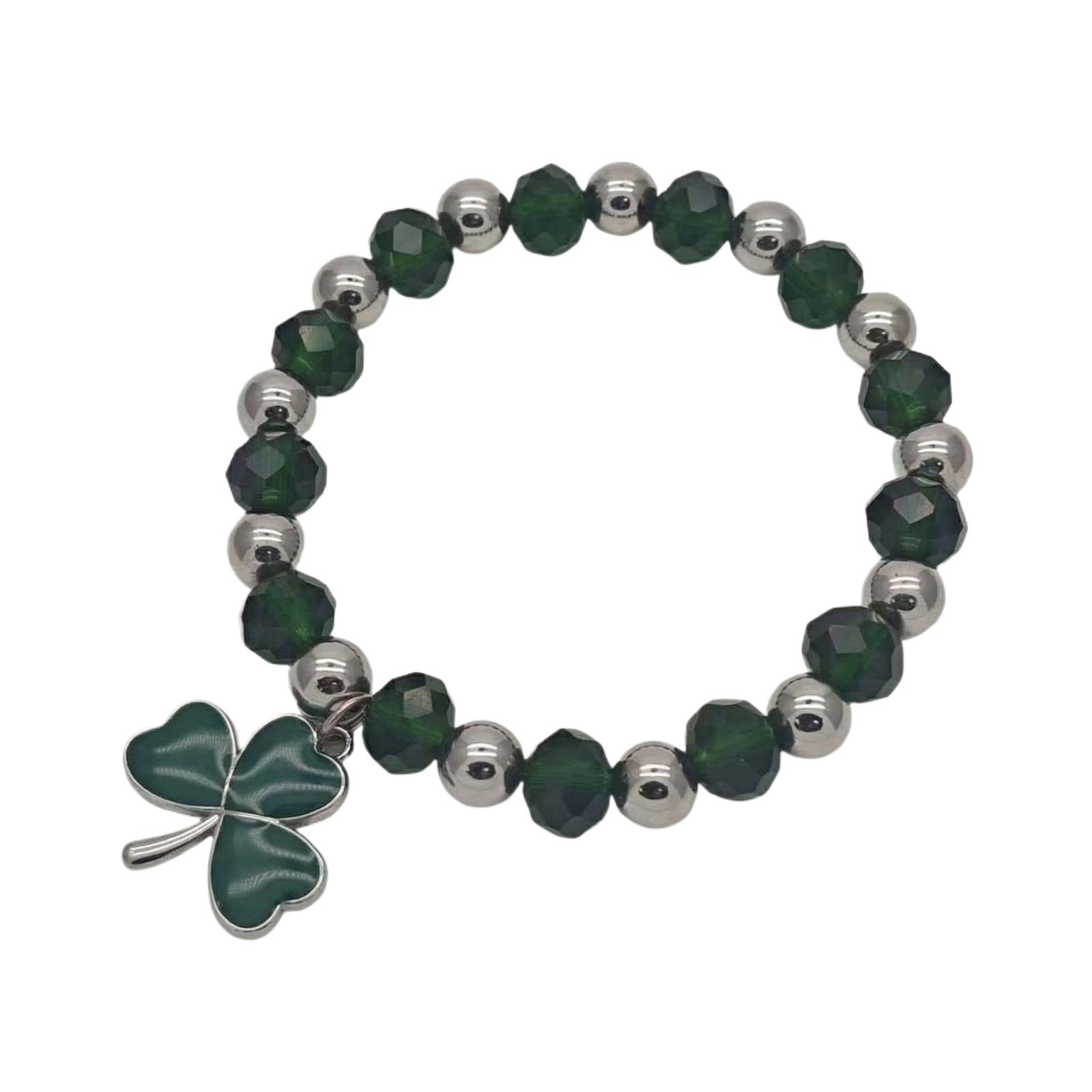Green Natural Stone Bracelet One Size