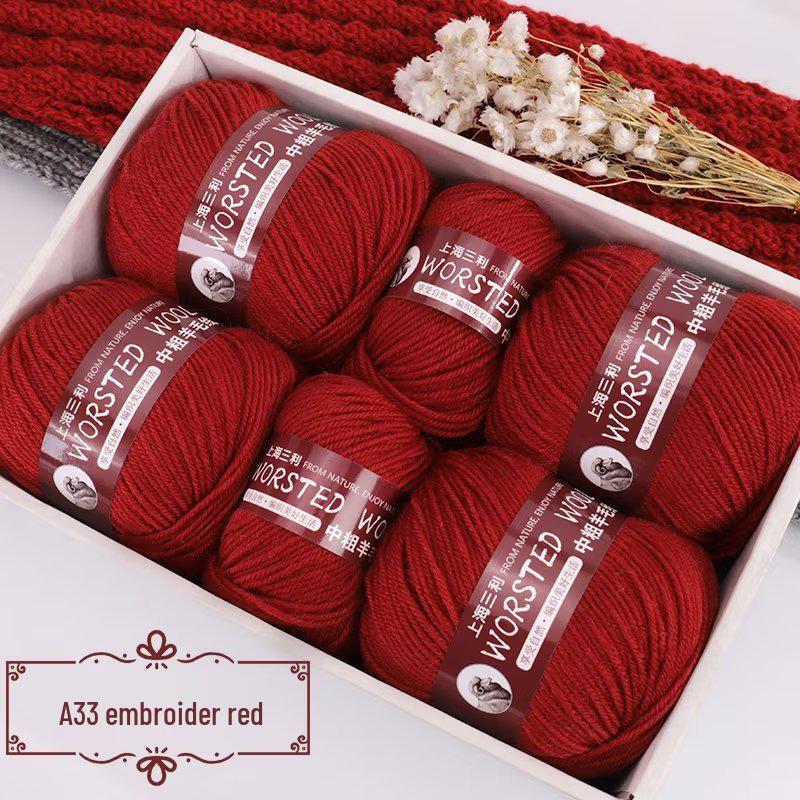 Sanli Wool Yarn 290: Medium Thick Knit Sweater, Scarf, and DIY Seat Cushion