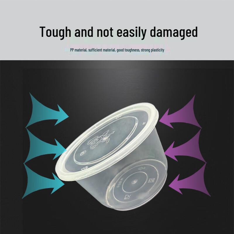 Green Health Kitchen Disposable Round Lunch Box 999ml, 300 Sets