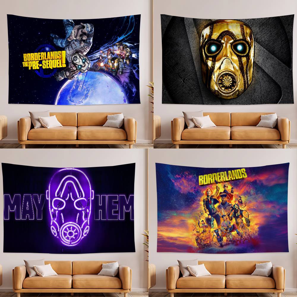 GAME BBORDERLANDS Tapestry Wall Hanging Tapestry Art Deco Blanket Curtain Hanging At Home Bedroom Living Room Decor