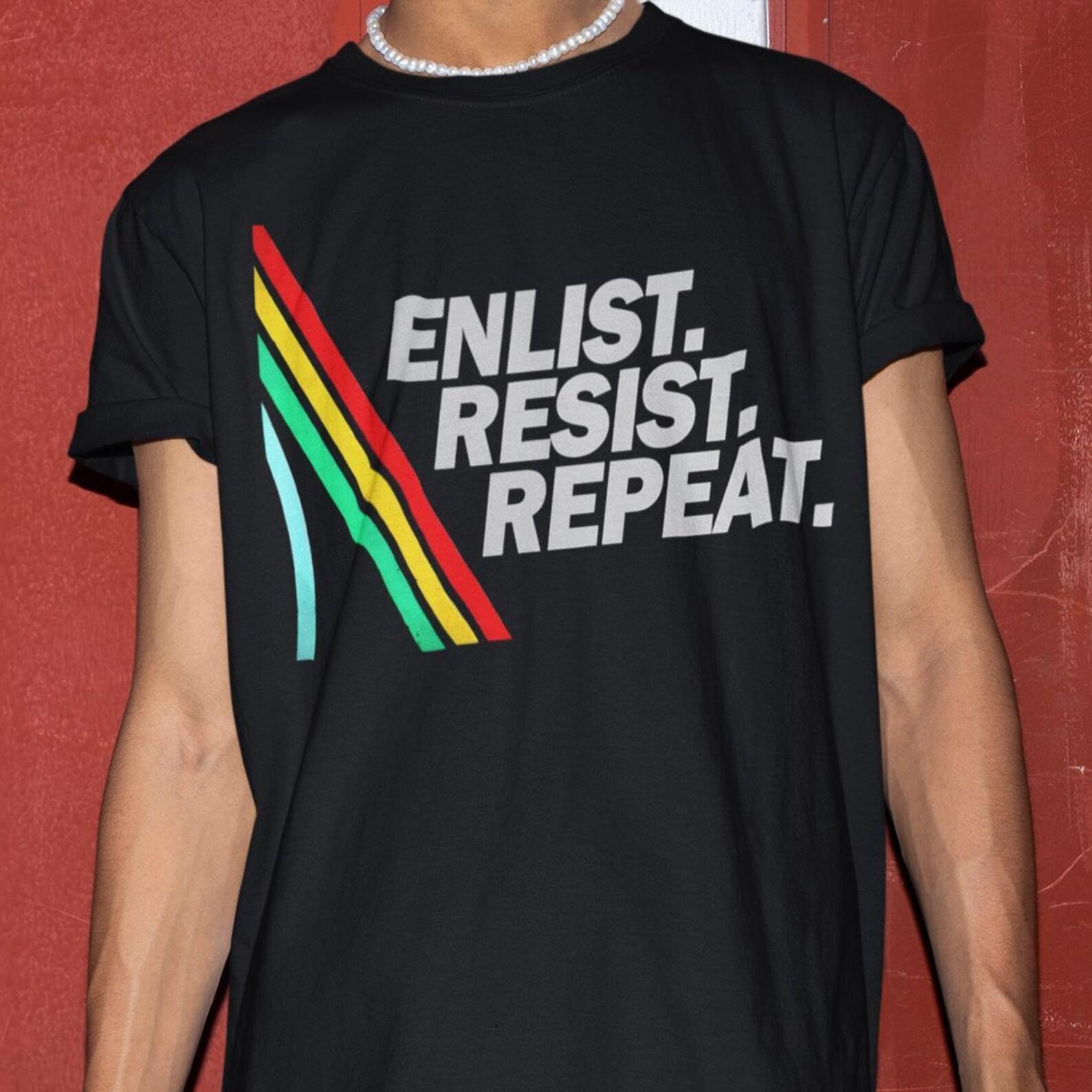 Arc Raiders Enlist Resist Repeat Shirt - Funny Gamer Tshirt,Arc Raider Gift,Gaming Tee 4XL