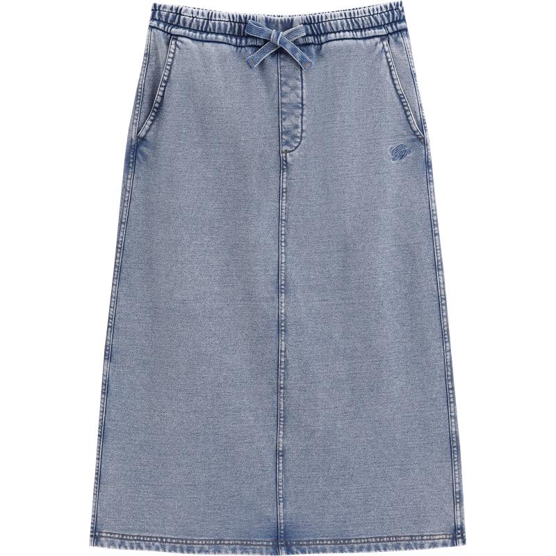 

Gap Женская юбка из стираного денима с вышитым логотипом-надписью S