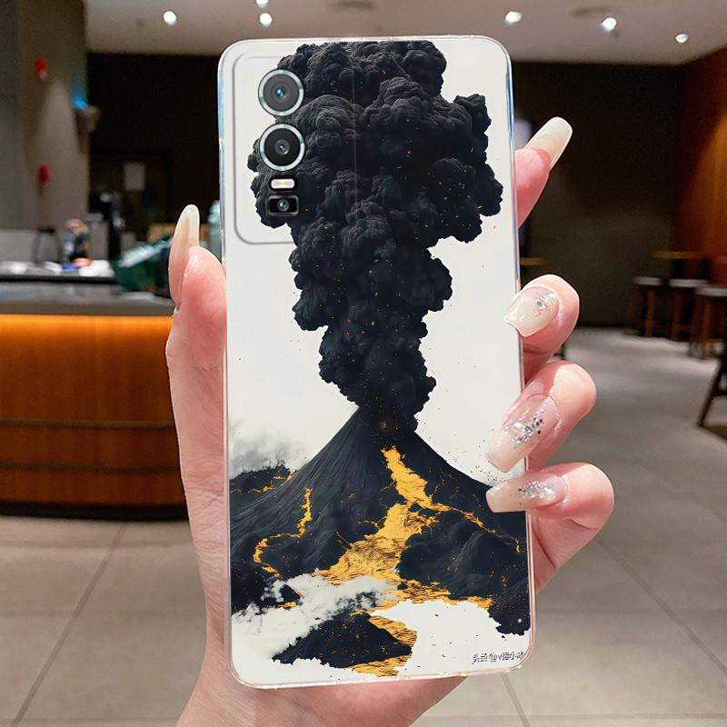 Casing For Vivo Y76S Y76 5G Phone Case Luxury Dragon Cute Cool Boys Girls Pattern Soft Silicone Back Cover Transparent TPU Shell