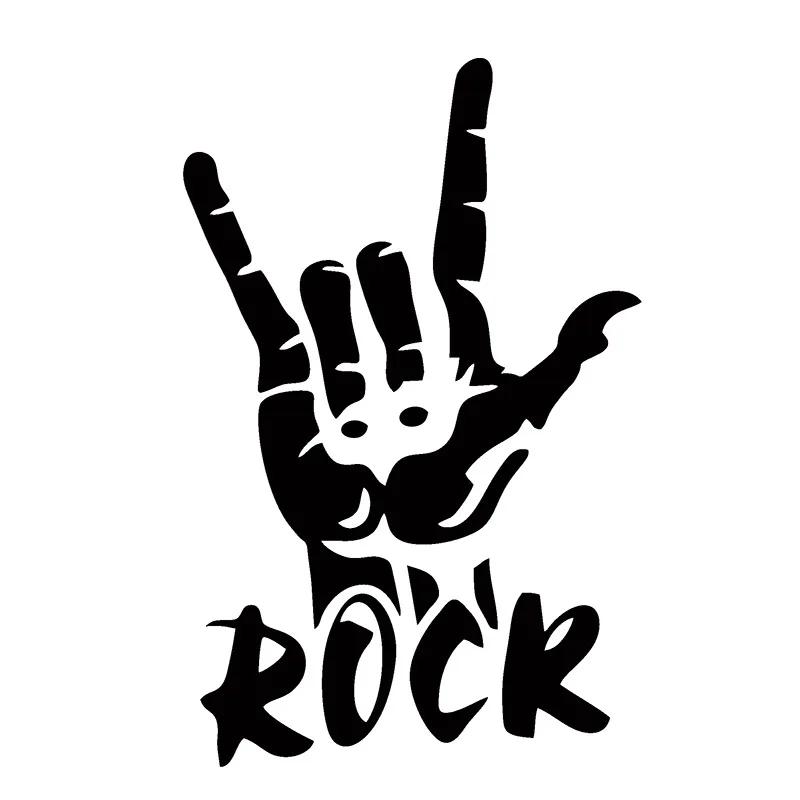 

23x15cm Rock Gesture Rock N Roll Car Sticker Auto Body Bumper Windows Motorcycle Laptop Walls Vinyl Film Decal Car Accessories 1Pc