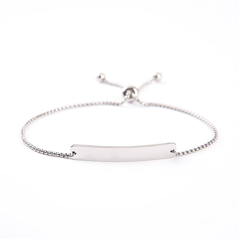 Adjustable Stainless Steel Butterfly Heart Engraving Bracelet