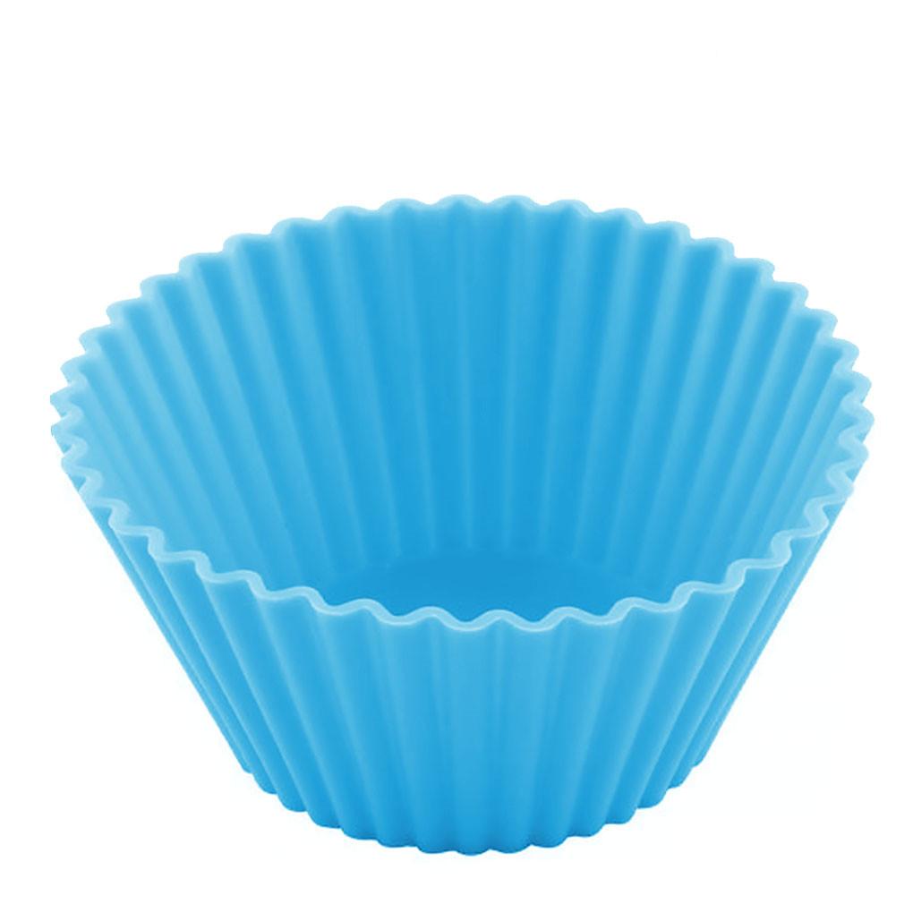 10X Reusable Silicone Round Cake Cup Muffin Chocolate Cupcake Mold Baking Mould