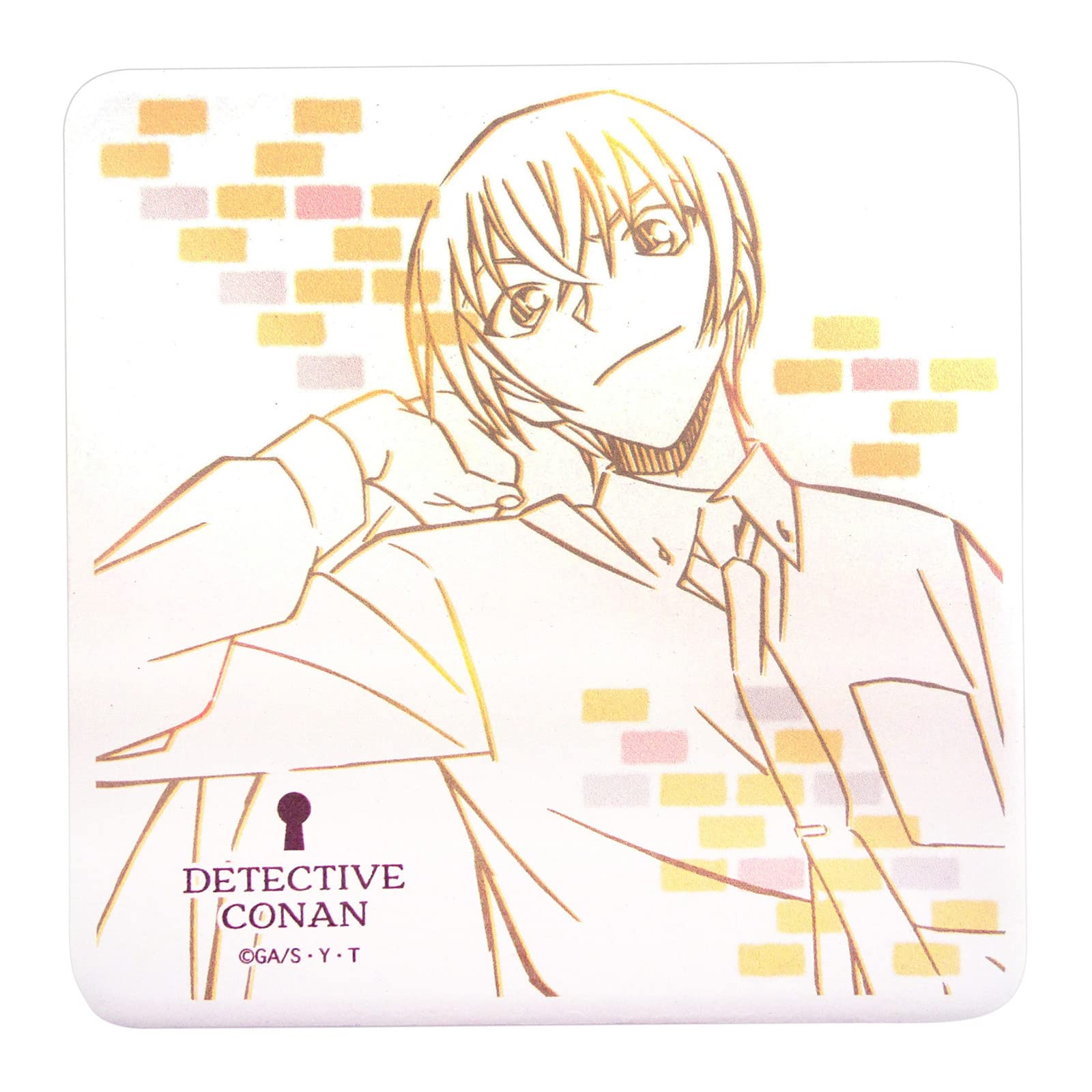 Kaneshotouki Detective Conan Amuro Water-Absorbing Coaster Square Ceramic 10cm Tableware Goods