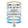 Soccer Sports Team Game Day Bracelet Stackable   Beaded Bracelet