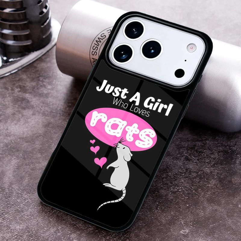 Rat Mom Phone Case for iPhone 17 16 15 Pro Max Air 14 13 12 11 Plus Shockproof Capa Cover
