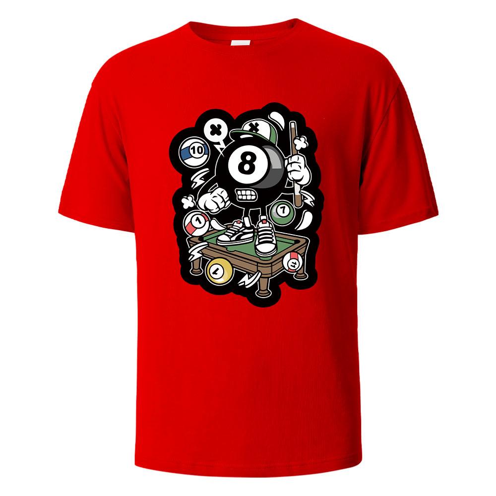 Snooker Balls Graphic Printed Mens TShirts 100 Cotton Breathable Comfortable Tops For Men Summer Oneck Oversize Men Clothing