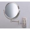 JERDON TwoSided Wall Mounted Nickel Finish Makeup Mirror 5X1X Magnification 8 Diameter Mirror Extends 13.5 Model JP7506N