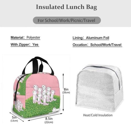 11 Cats Insulated Lunch Bag with Clasp Closure, Black, Bento Box, Insulated, Cooler Bag with Zipper, Compact, Soft Cooler Bag, Tote/Eco Bag