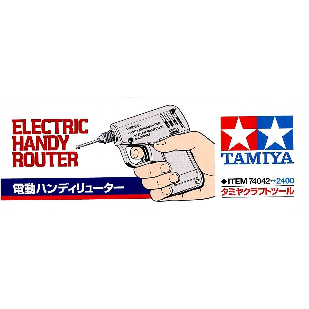 Tamiya Craft Tool Série č.42 Typ sestavení elektrického ručního routeru Plastový modelářský nástroj 74042 Bílý