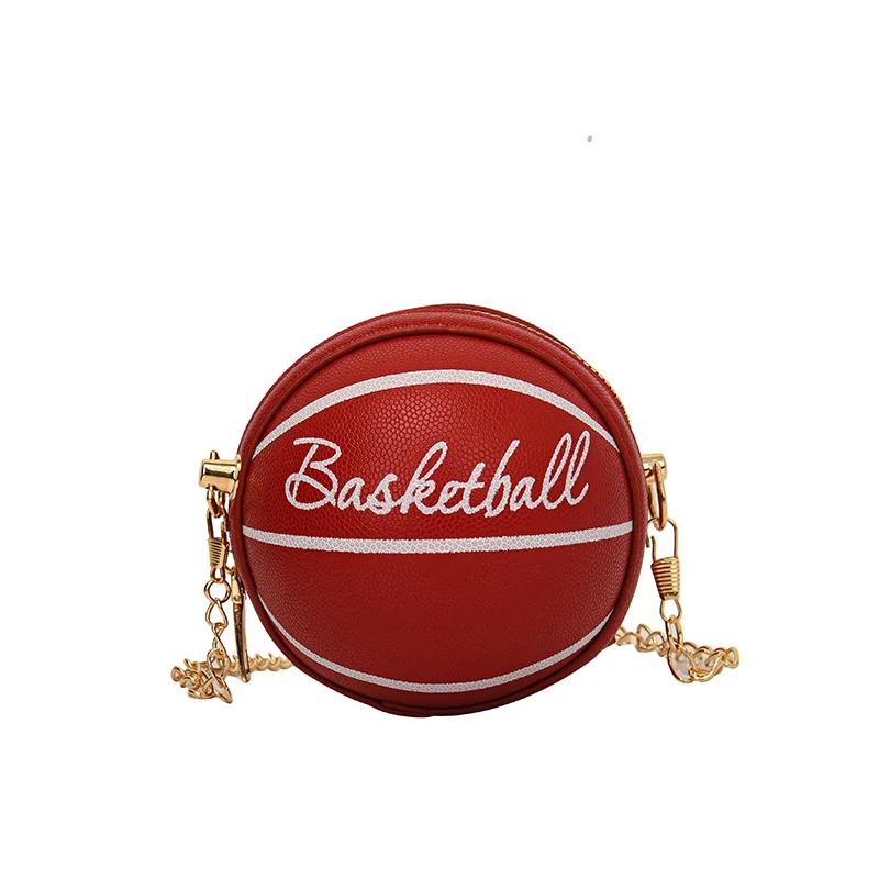 Network Red Personality Fun Pink Ins Versatile Chain Football Basketball Shoulder Bag