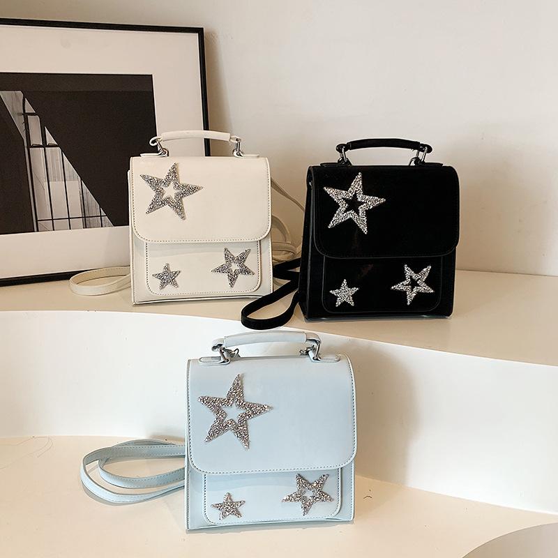Women's Bag 2025 Spring Festival New Korean Version Fashion Sequined Five-pointed Star Backpack Versatile Popular Small Backpack Pu