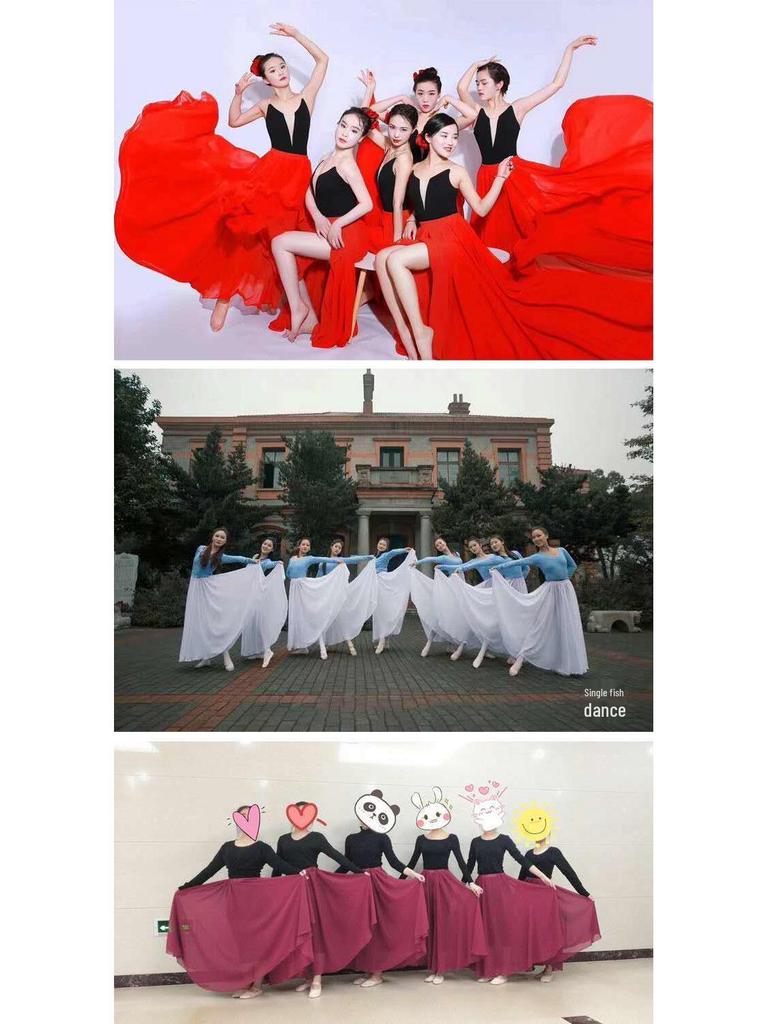 Ajan 720° Scarlet Sincan Dans Performansı Şifon Etek