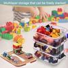 Building Blocks Toys Storage Box for Lids Brick Shaped Plastic Kids Bin Child Toy Containers Sundries Stackable Organizer Box